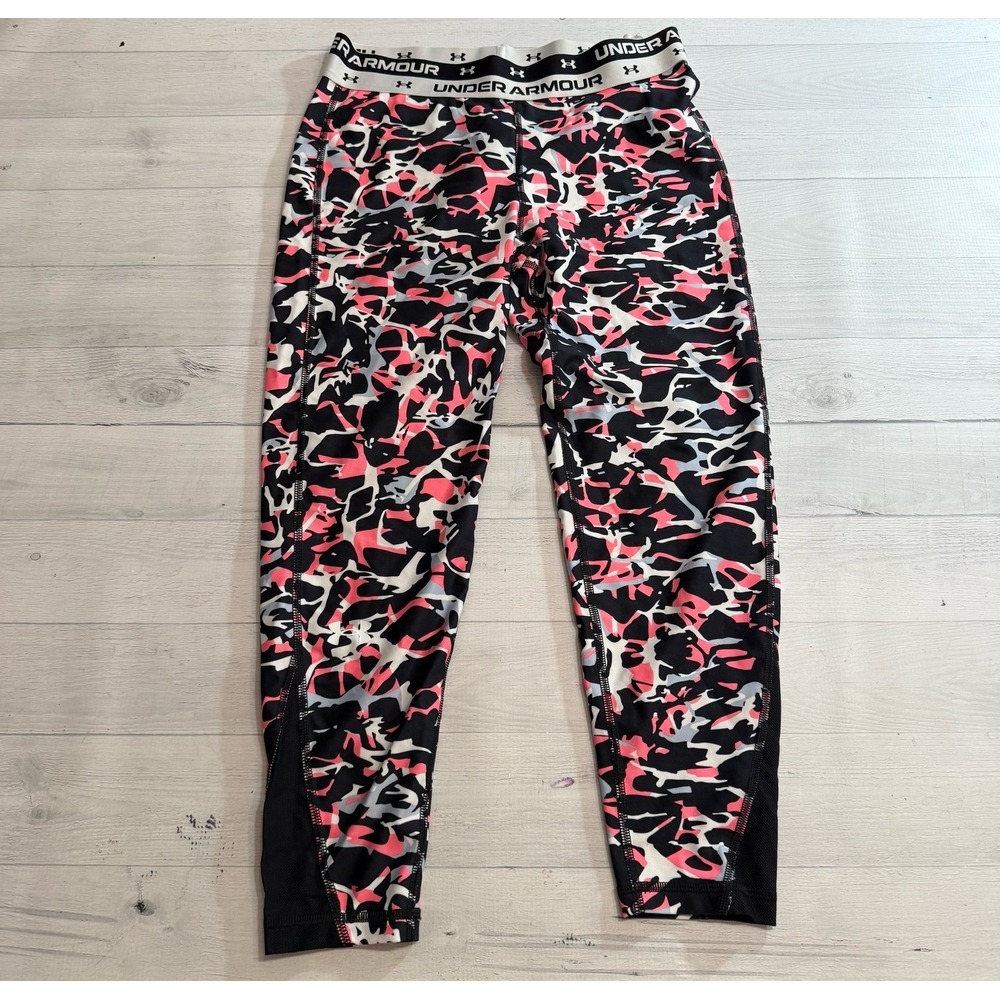Under armour girls black and pink‎ leggings youth large